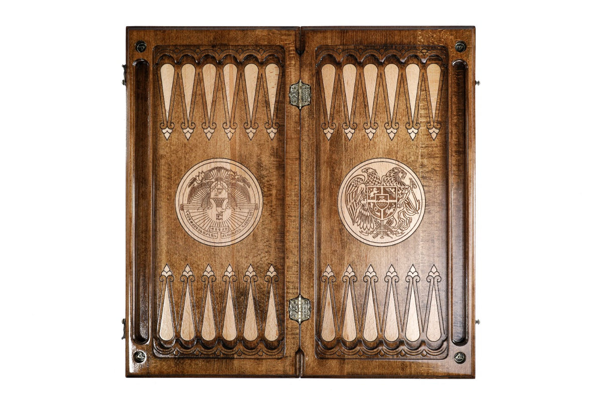 Zweiseitiges Backgammon-Set mit Wappen Armeniens & Arzachs, 60 cm – Foto 12