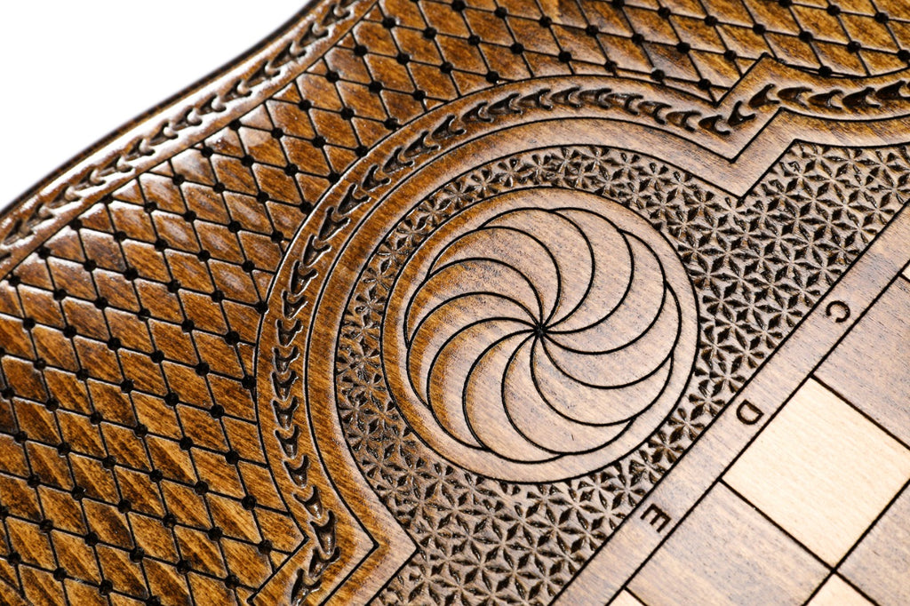 Handmade Wooden Backgammon Set with Artsakh Monument and Ararat Outline, 60 cm - photo 10
