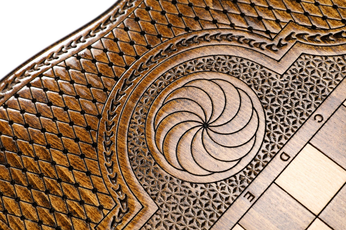 Handmade Wooden Backgammon Set with Artsakh Monument and Ararat Outline, 60 cm - photo 10