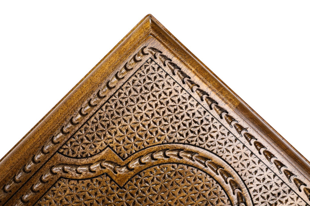 Handmade Walnut Two-Sided Backgammon Set with Garni Temple and Geghard Monastery, 40 cm - photo 8