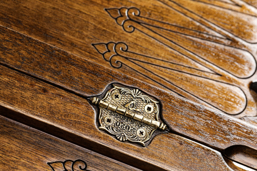 Handmade Walnut Two-Sided Backgammon Set with Garni Temple and Geghard Monastery, 40 cm - photo 11