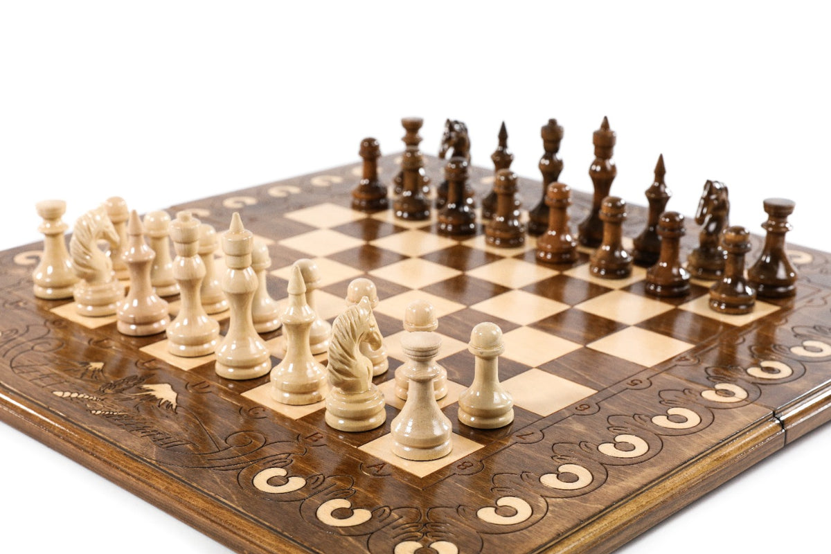 Handmade Wooden Chess Set with Mount Ararat, 60 cm - photo 2