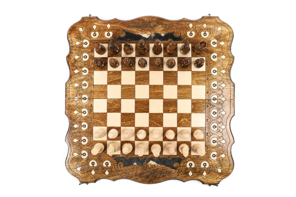 Handmade Wooden Chess Set with Mount Ararat, 60 cm - photo 4