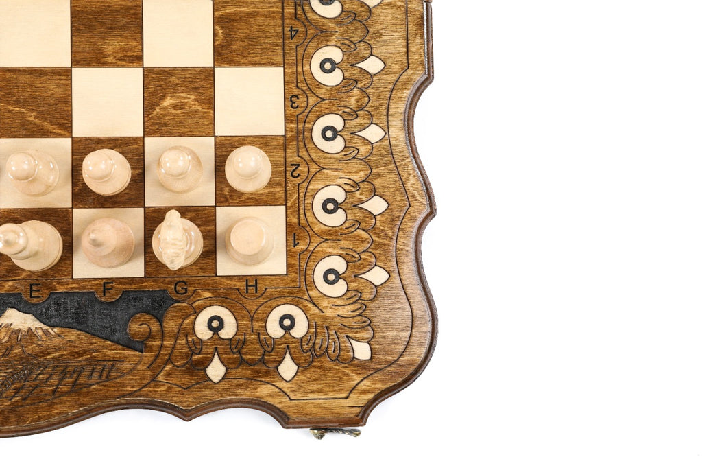 Handmade Wooden Chess Set with Mount Ararat, 60 cm - photo 8