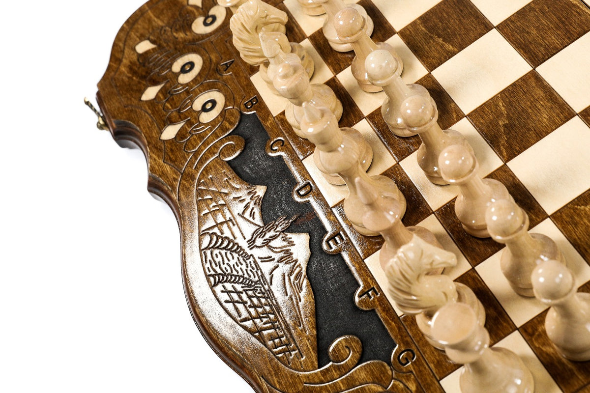 Handmade Wooden Chess Set with Mount Ararat, 60 cm - photo 9