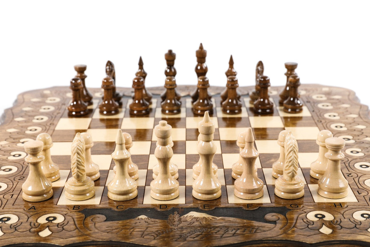 Handmade Wooden Chess Set with Mount Ararat, 60 cm - photo 3