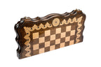 Handmade Walnut Chess and Backgammon Set with Eternity Sign, 60 cm - photo 8
