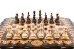 Handmade Walnut Chess and Backgammon Set with Eternity Sign, 60 cm - photo 5