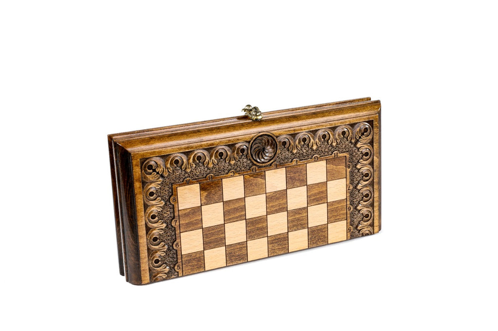 Handmade Wooden Chess and Backgammon Set with Eternity Sign, 30 cm - photo 7