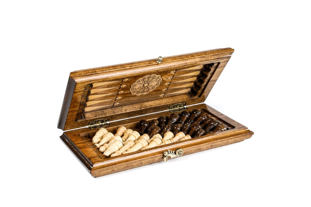 Handmade Wooden Chess and Backgammon Set with Eternity Sign, 30 cm - photo 8
