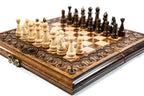 Handmade Wooden Chess and Backgammon Set with Eternity Sign, 30 cm - photo 2
