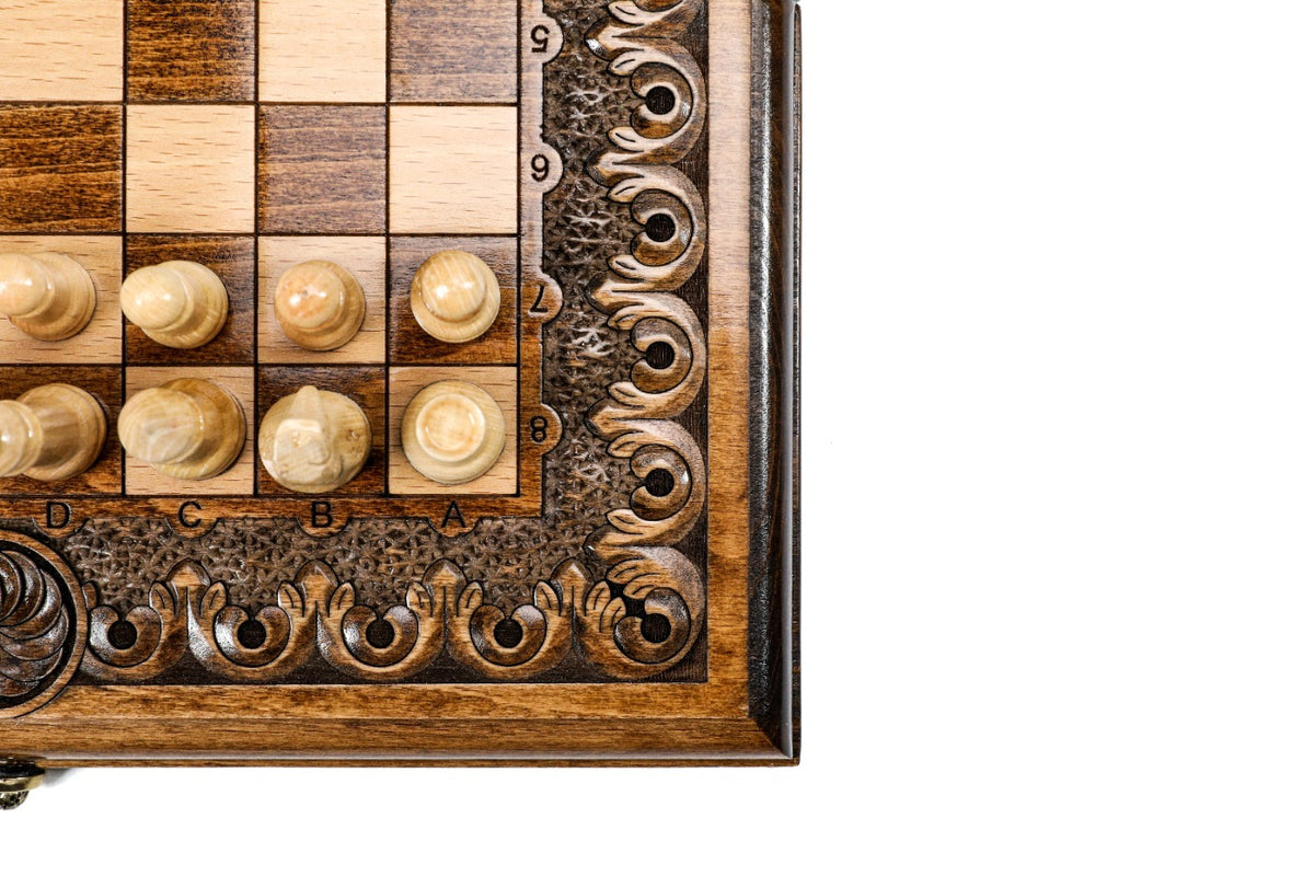 Handmade Wooden Chess and Backgammon Set with Eternity Sign, 30 cm - photo 9
