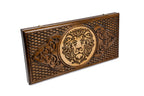Handmade Wooden Backgammon Set with Lion, 60 cm - photo 3