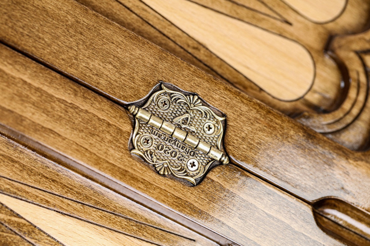 Handmade Wooden Backgammon Set, Classic Board, 70 cm - photo 11