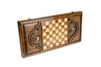 Handmade Wooden Backgammon Set with Russian Coat of Arms, 60 cm - photo 4