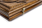 Handmade Wooden Backgammon Set with Russian Coat of Arms, 60 cm - photo 7