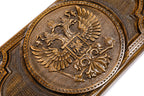 Handmade Wooden Backgammon Set with Russian Coat of Arms, 60 cm - photo 2