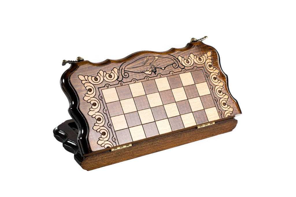 Handmade Wooden Chess and Backgammon Set with Mount Ararat, 30 cm - photo 4