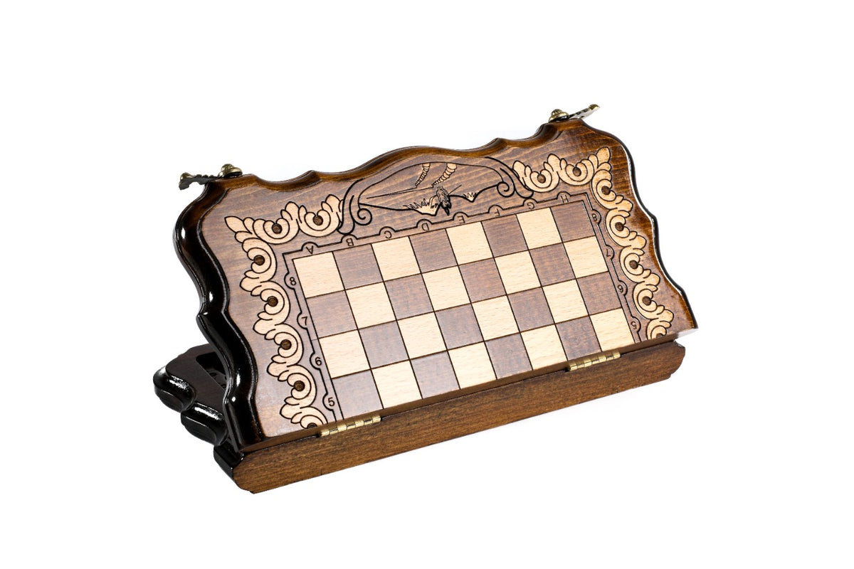 Handmade Wooden Chess and Backgammon Set with Mount Ararat, 30 cm - photo 4