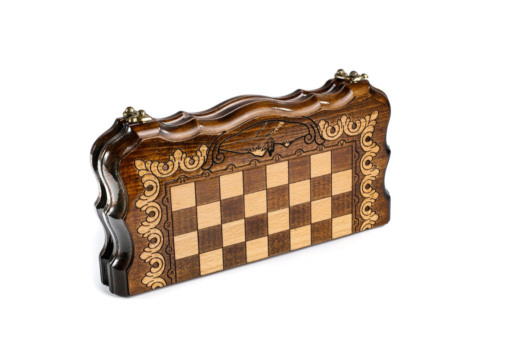 Handmade Wooden Chess and Backgammon Set with Mount Ararat, 30 cm - photo 7