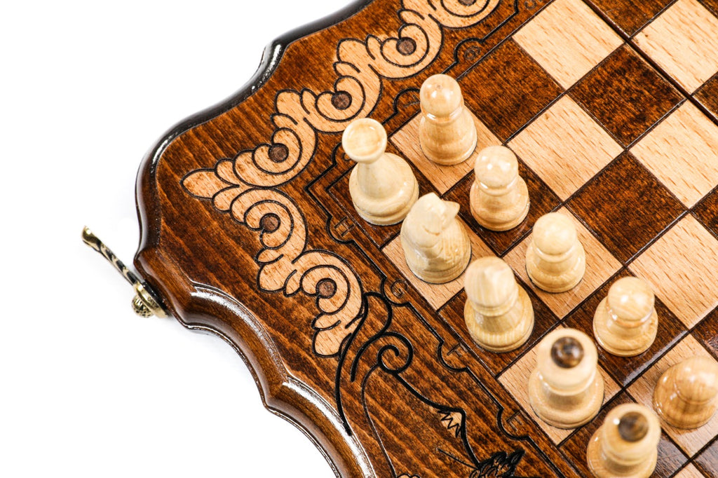 Handmade Wooden Chess and Backgammon Set with Mount Ararat, 30 cm - photo 11