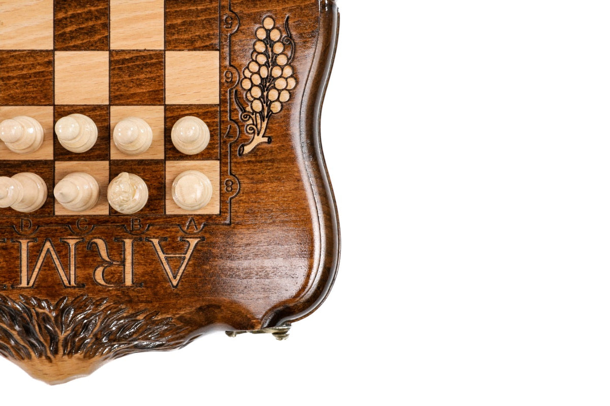 Handmade Wooden Chess Set with Ararat Outline, 30 cm - photo 7