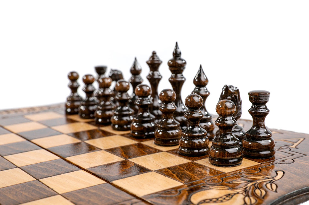 Handmade Wooden Chess Set with Ararat Outline, 30 cm - photo 8