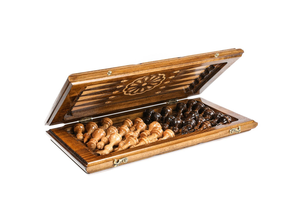 Handmade Wooden Chess and Backgammon Set with Mount Ararat, 50 cm - photo 6