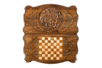 Handmade Wooden Backgammon Set with Armenian Coat of Arms, 60 cm - photo 11