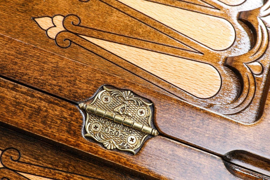 Handmade Wooden Backgammon Set with Armenian Coat of Arms, 60 cm - photo 10