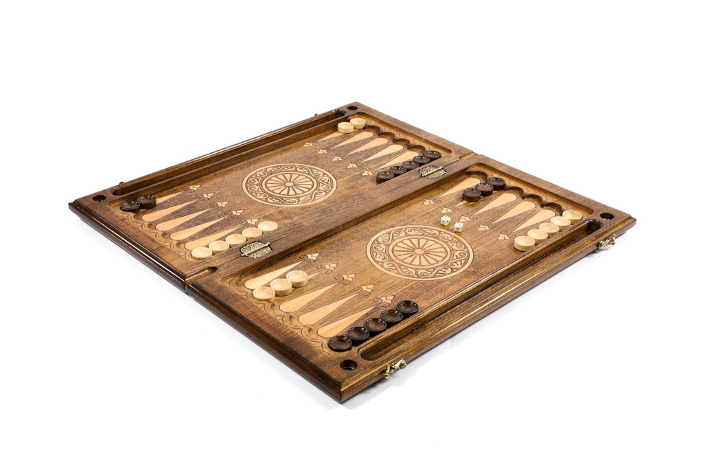 Handmade Wooden Backgammon Set with Etchmiadzin Cathedral, 60 cm - photo 3