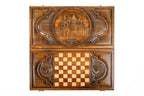 Handmade Wooden Backgammon Set with Etchmiadzin Cathedral, 60 cm - photo 11