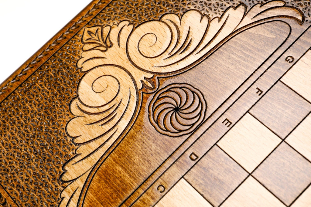 Handmade Wooden Backgammon Set with Hayastan, 60 cm - photo 10