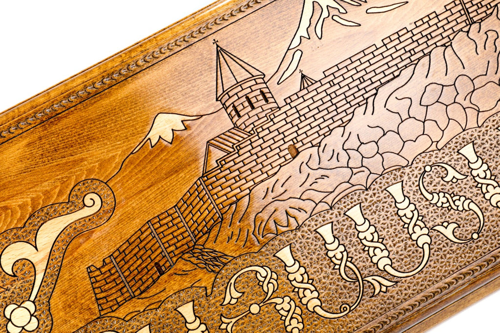 Handmade Wooden Backgammon Set with Hayastan, 60 cm - photo 2