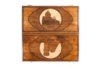 Handmade Wooden Two-Sided Backgammon Set with Artsakh Monument and Gandzasar, 60 cm - photo 4