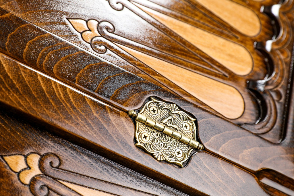 Handmade Wooden Backgammon Set with Owl, 60 cm - photo 9