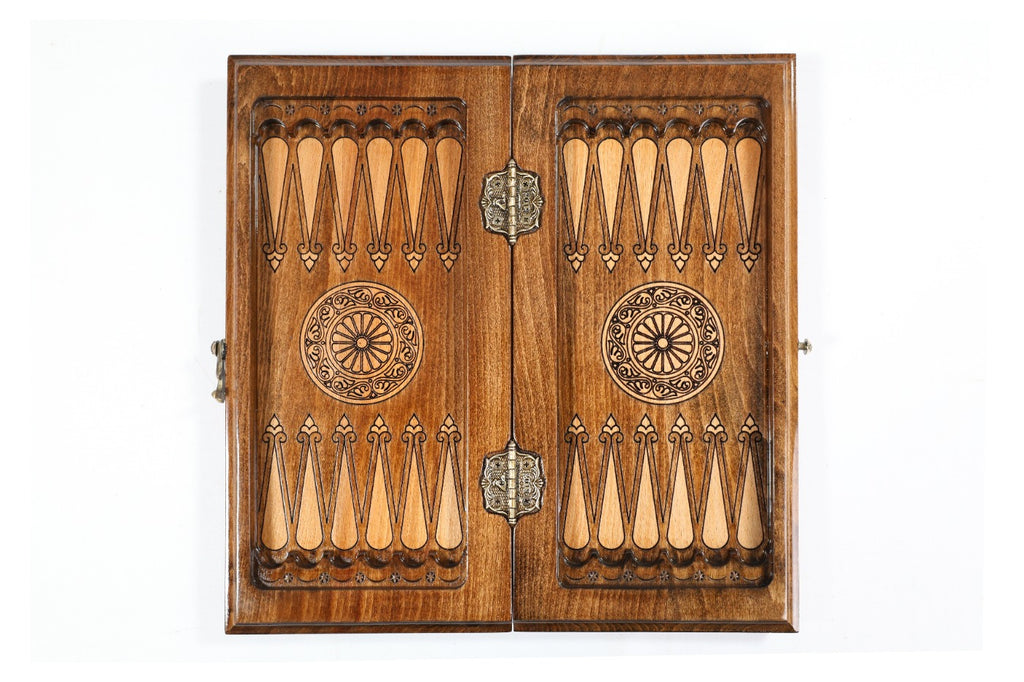 Handmade Wooden Backgammon Set with Argentine Coat of Arms, 30 cm - photo 12
