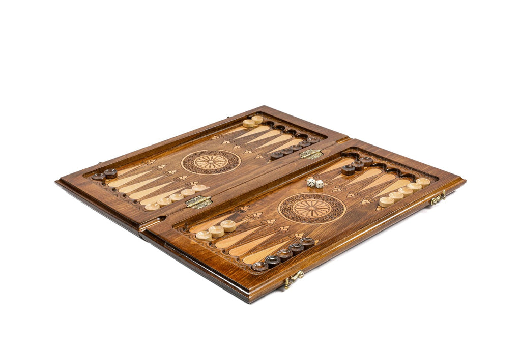 Handmade Wooden Backgammon Set with Argentine Coat of Arms, 50 cm - photo 3