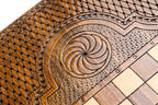 Handmade Wooden Backgammon Set with Argentine Coat of Arms, 50 cm - photo 9