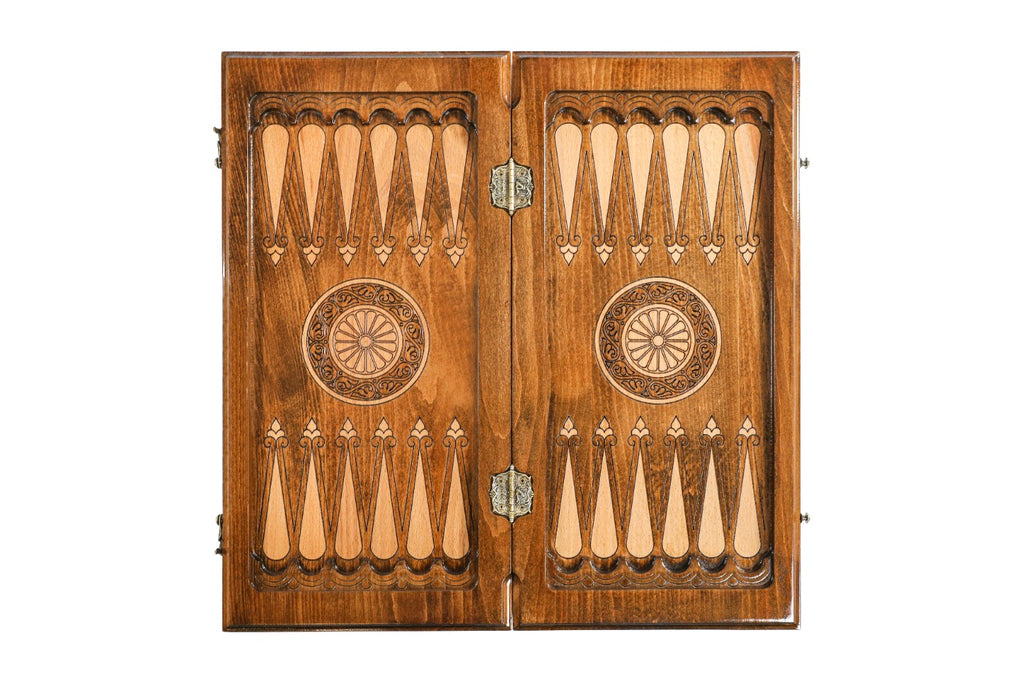 Handmade Wooden Backgammon Set with Argentine Coat of Arms, 50 cm - photo 12
