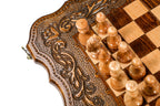 Handmade Wooden Chess and Backgammon Set with Contour Outline, 50 cm - photo 10