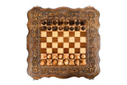 Handmade Wooden Chess and Backgammon Set with Contour Outline, 50 cm - photo 12