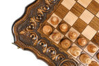 Handmade Wooden Chess and Backgammon Set with Armenian Ornament, 50 cm - photo 12