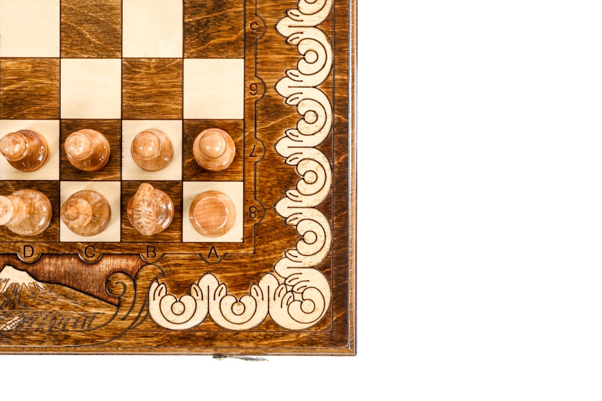 Handmade Wooden Chess Set with Mount Ararat, 50 cm - photo 9