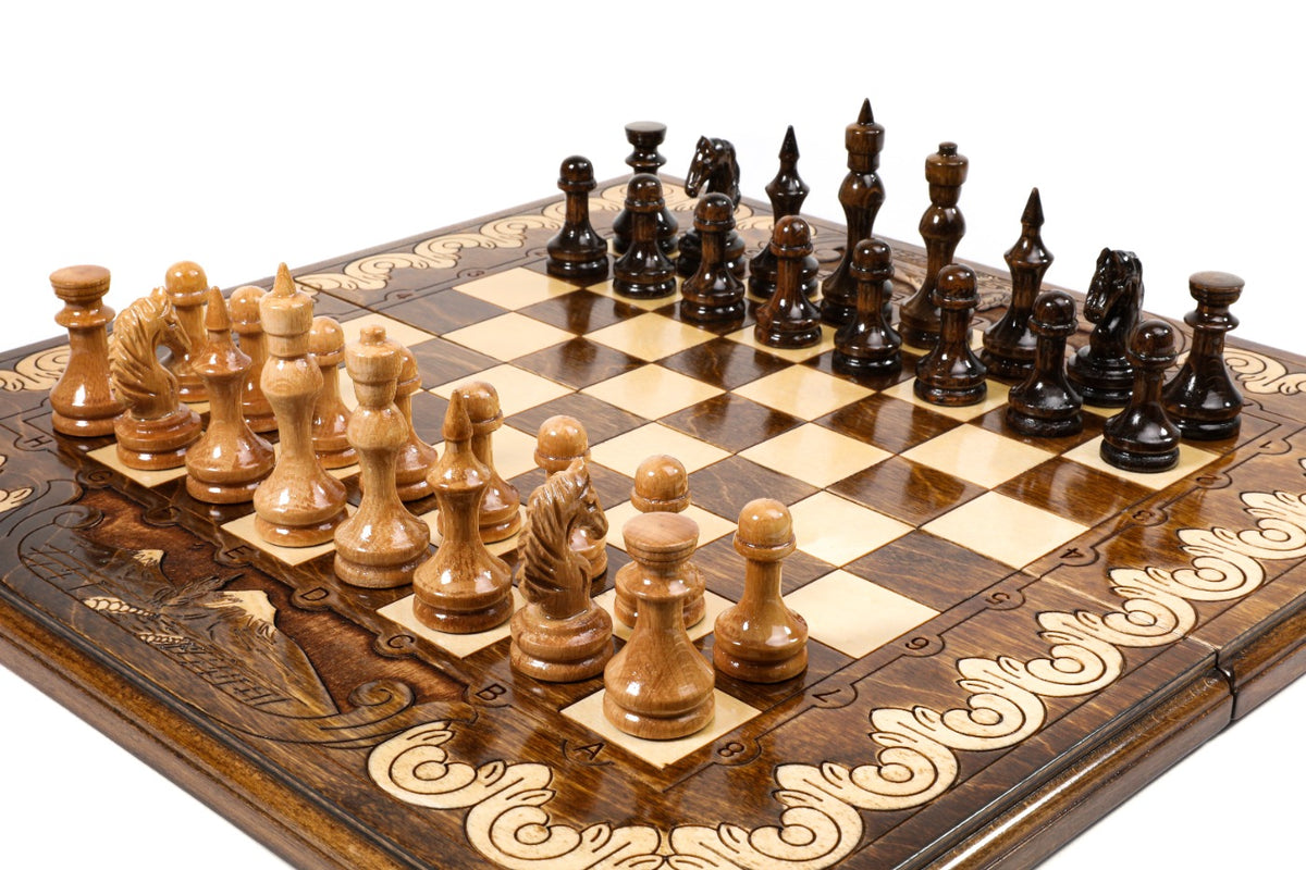 Handmade Wooden Chess Set with Mount Ararat, 50 cm - photo 2