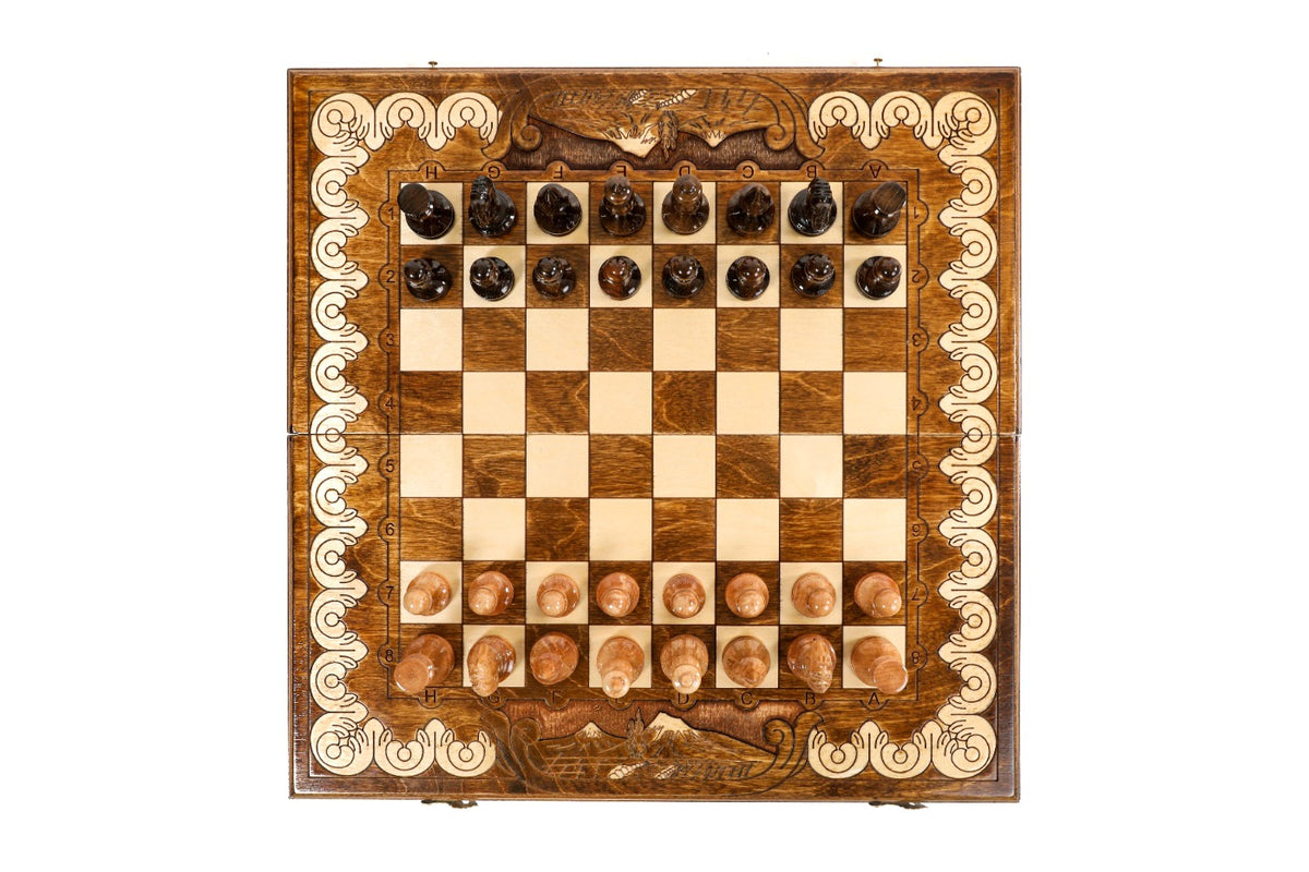 Handmade Wooden Chess Set with Mount Ararat, 50 cm - photo 4