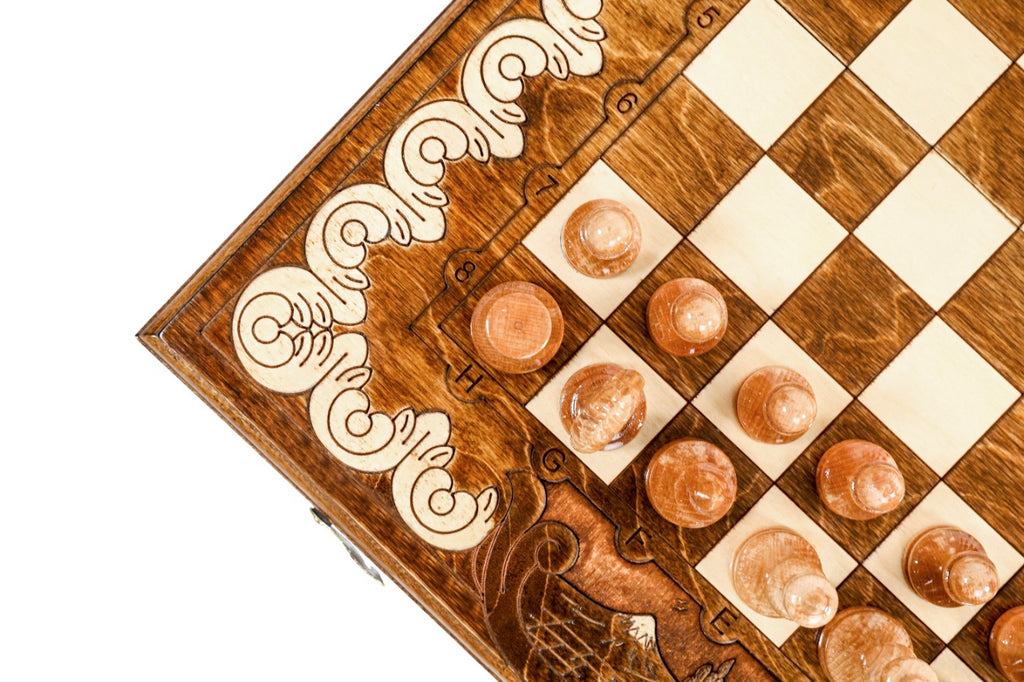 Handmade Wooden Chess Set with Mount Ararat, 50 cm - photo 11