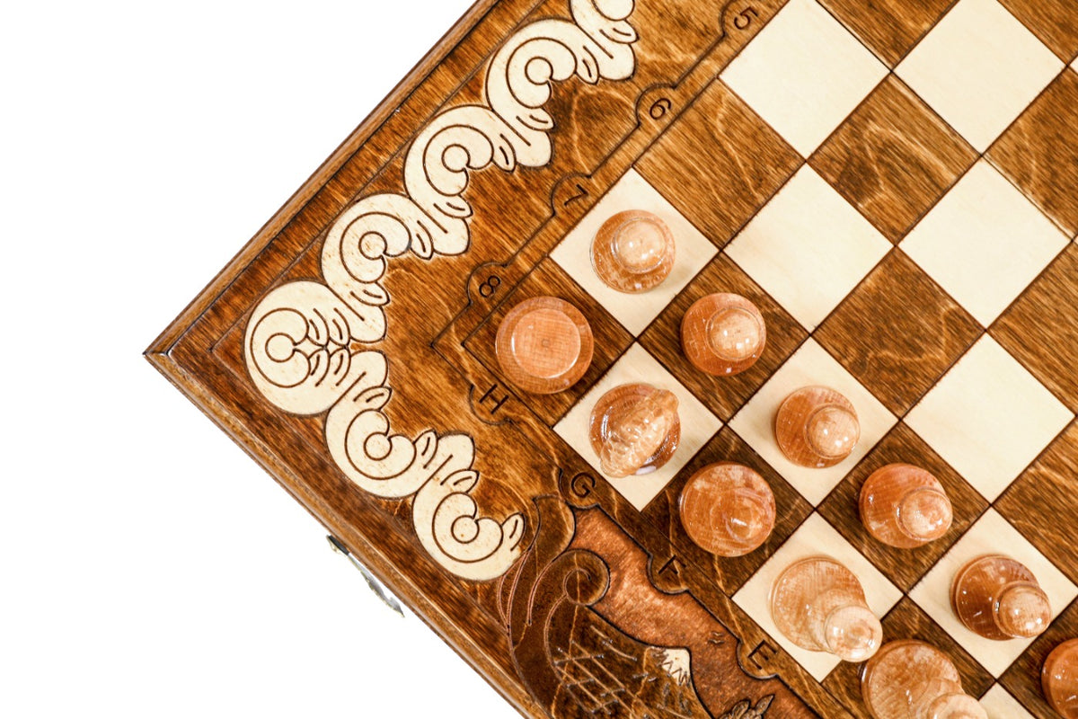 Handmade Wooden Chess Set with Mount Ararat, 50 cm - photo 11