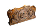 Handmade Wooden Backgammon Set with Etchmiadzin Cathedral and Ararat Outline, 50 cm - photo 6