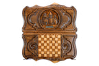 Handmade Wooden Backgammon Set with Etchmiadzin Cathedral and Ararat Outline, 50 cm - photo 11